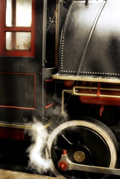 This macro photo of a train's engine/locomotive "picking up steam" was taken by photographer Rodolfo Clix of Sao Paulo, Brazil.